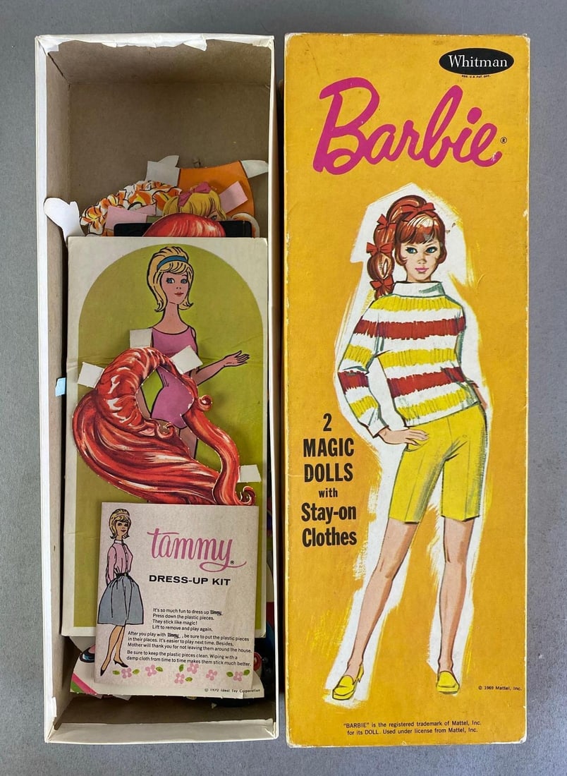 1969 Whitman Barbie Paper Fashion Doll: Unknown set completion, box measures 15? H xx5? W x 2? D