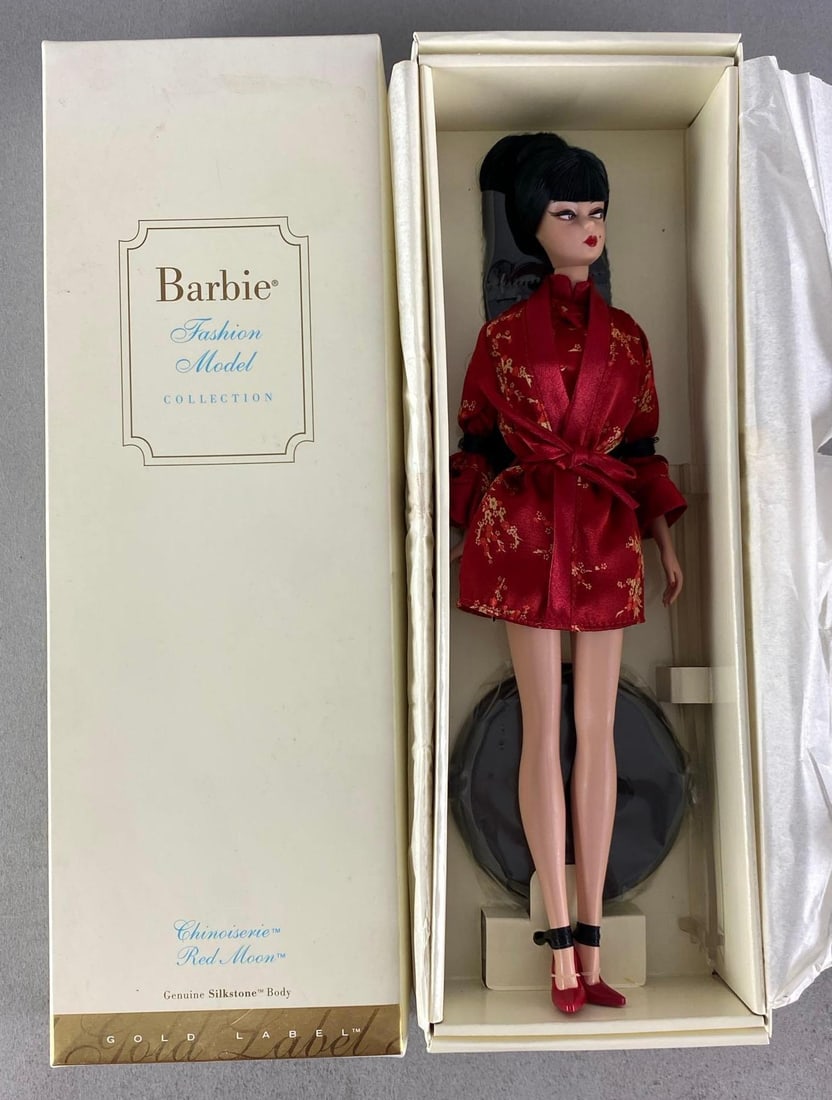 2004 Mattel Barbie Gold Label Silkstone Chinoiserie Red Moon Fashion Doll: Fashion model collection, like new in original box, doll measures 11 1/2? H