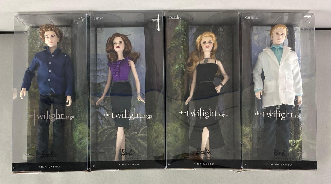 Group of 4 2012 Mattel Barbie Pink Label Twilight Saga Fashion Dolls (1 of 3)