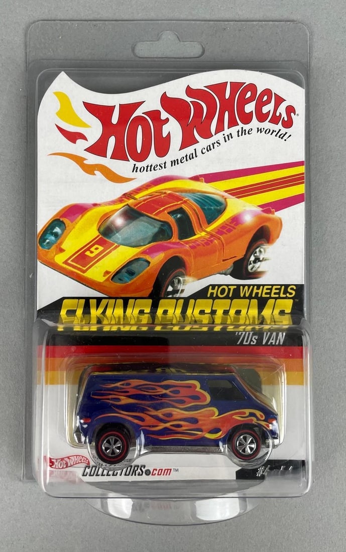Mattel Hot Wheels Flying Customs '70s Van Die-Cast Vehicle: Limited edition no. 09155/12500, redline, original packaging