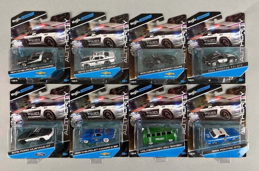 Group of Maisto Design Authority Die-Cast Vehicles: 1/64 scale, original packaging