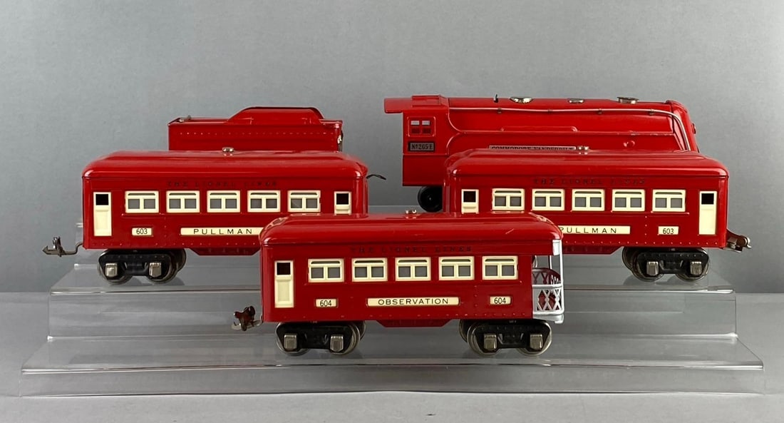 Prewar Lionel Trains O Gauge Commodore Vanderbilt No. 265E Locomotive Set (1 of 2)