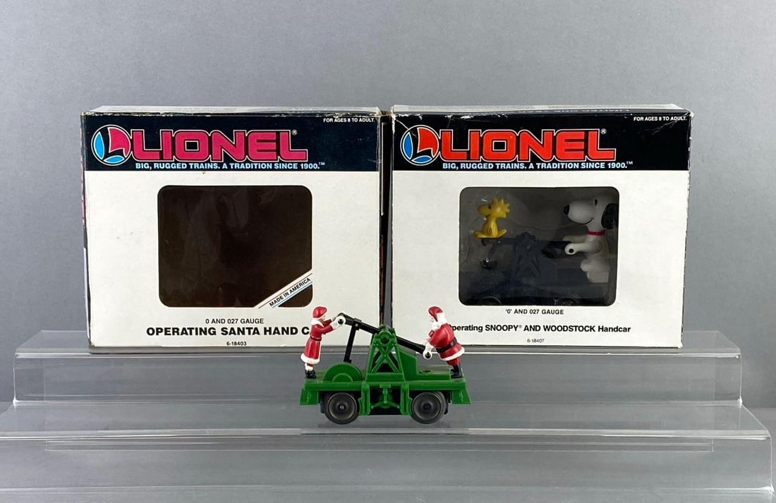 Group of 2 Lionel Trains 0/ 027 Gauge Operating Hand Cars (1 of 3)
