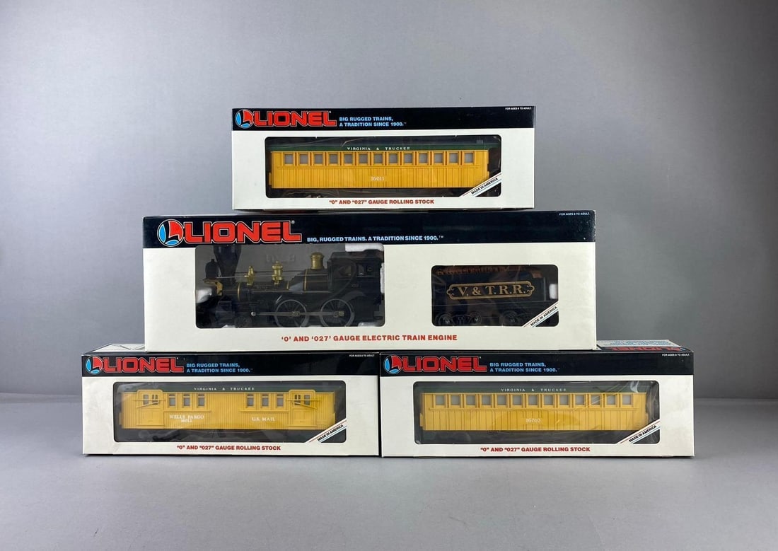 1988 Lionel Trains O Gauge Virginia and Truckee 440 Steam Locomotive Set: Part of The Dry Gulch Line. Untested. Like new in original packaging. Box measures H 6 x W 11 x L 26 inches.