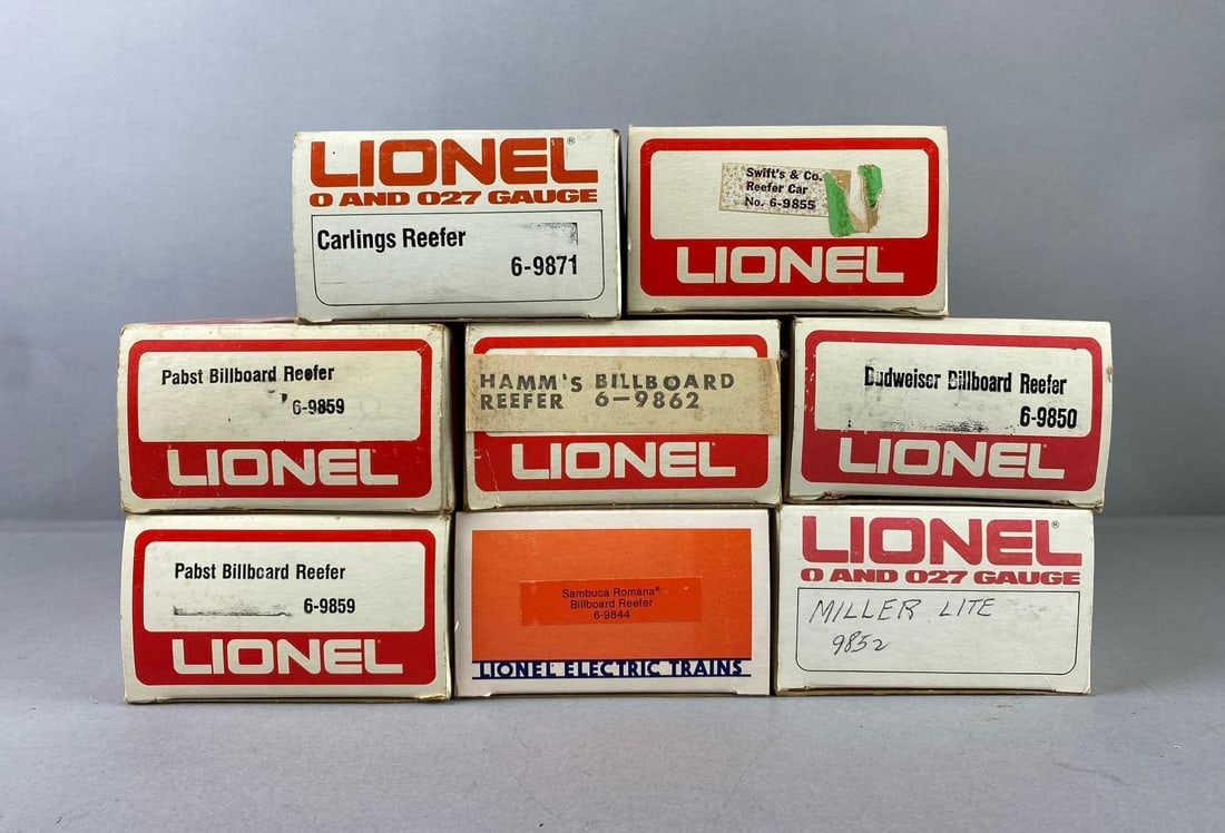Group of 8 Lionel Trains O Gauge Advertising Reefer Train Cars (1 of 3)