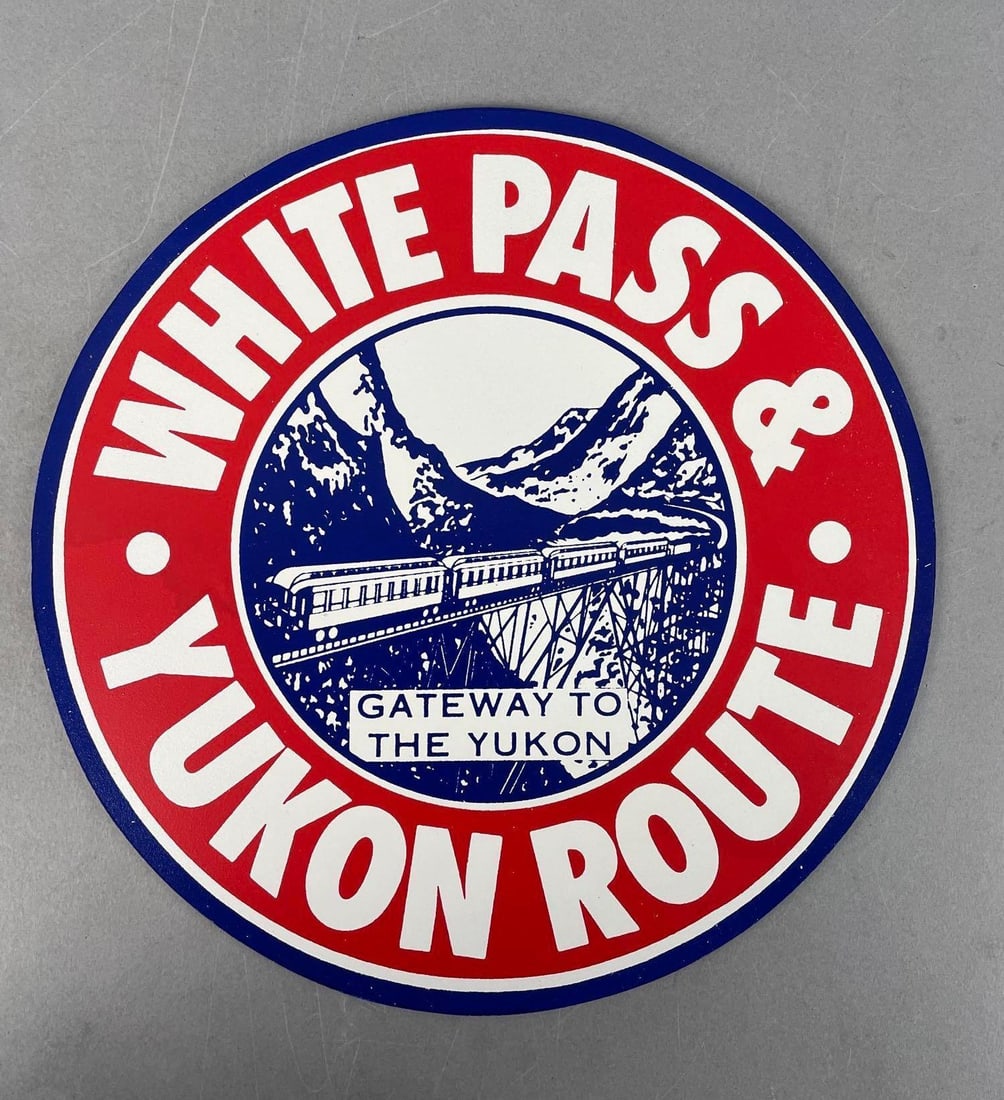 White Pass and Yukon Route Railroad Particle Board Sign: 10 3/4"