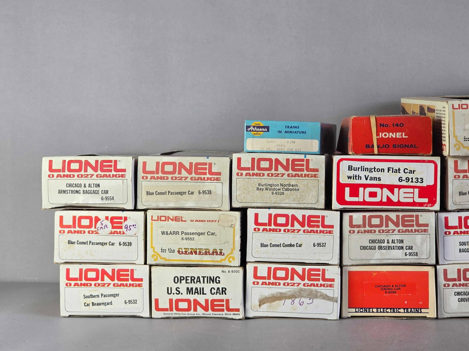 Group of EMPTY O Scale Model Train Boxes - 2