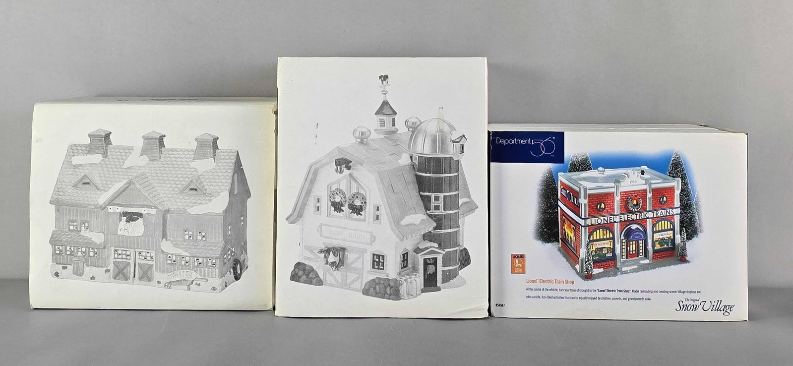 Group or 3 Department 56 Christmas Snow Village Buildings (1 of 2)
