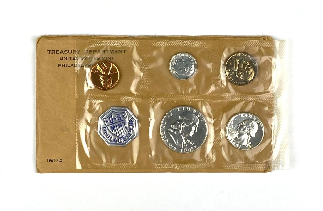 1961 US Mint Philadelphia Coin Proof Set (1 of 2)
