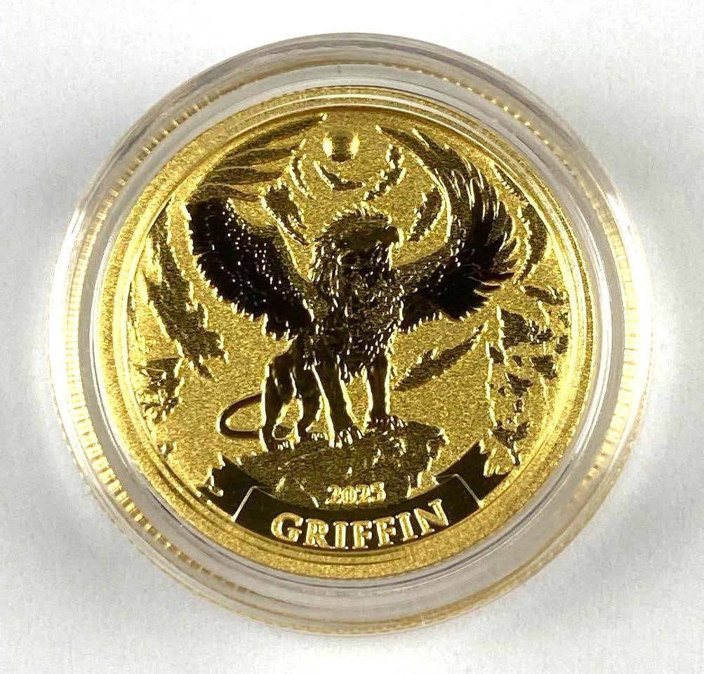 Australia Perth Mint 2025 Griffin 1/4 oz .9999 Fine Gold: 2025 Griffin 1/4 oz .9999 Fine Gold Prince Charles Round
