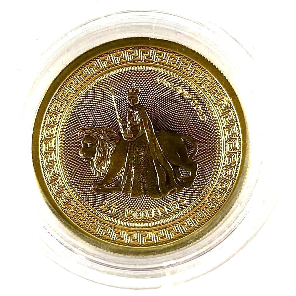 HTF 2025 Tristan Da Cunha 1/4 oz .9999 Fine Gold King Charles Round: 2025 Tristan Da Cunha 1/4 oz .9999 Fine Gold King Charles Round