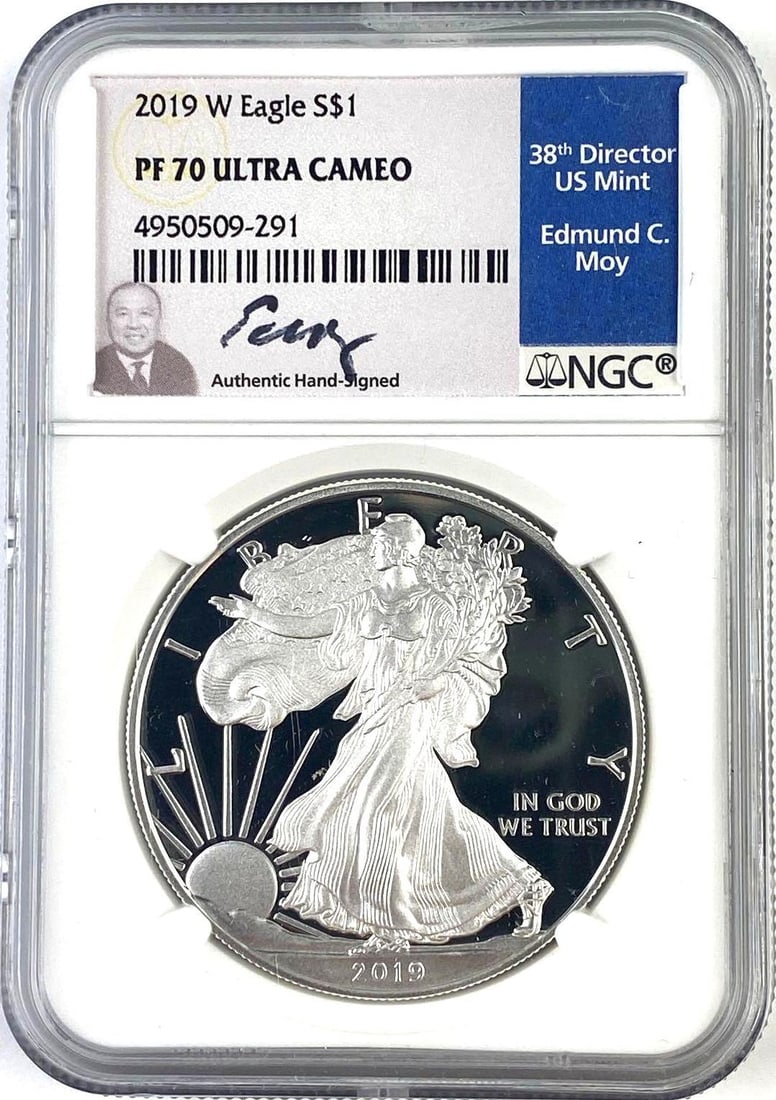 2019 W US 1 Oz American Silver Eagle NGC PF70 Ultra CAMEO (1 of 2)