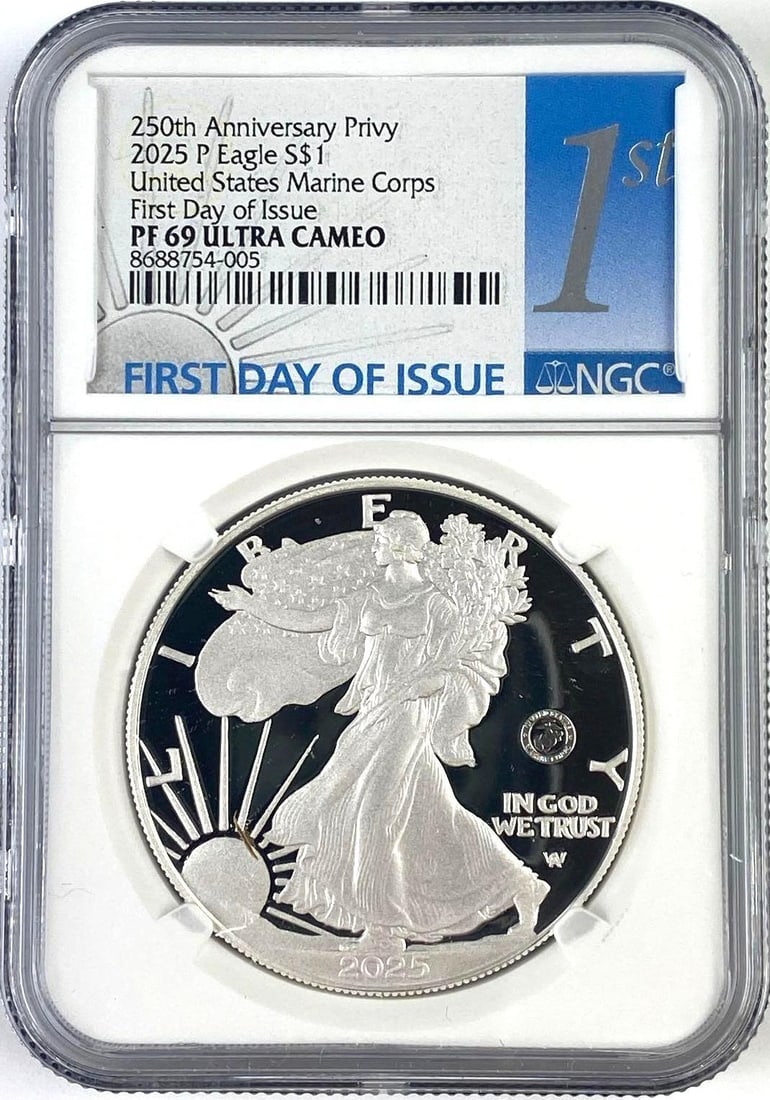 2025 P US 1 Oz American Silver Eagle NGC PF69 Ultra CAMEO (1 of 2)