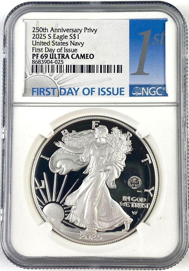 2025 S US 1 Oz American Silver Eagle NGC PF69 Ultra CAMEO (1 of 2)