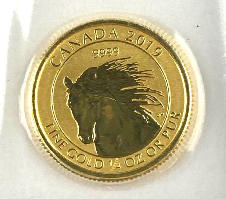 2019 Canada 1/4 Oz .9999 Fine Gold Queen Elizabeth Round (1 of 2)