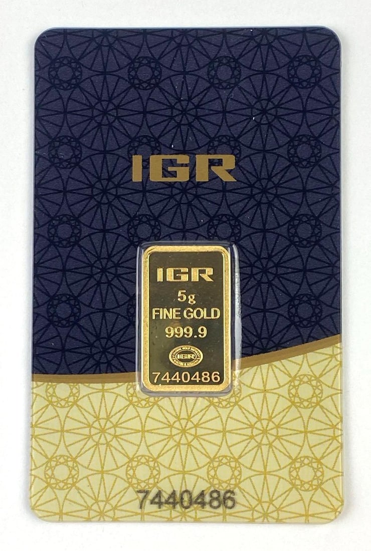 IGR 5g .9999 Fine Gold Piece: IGR 5g .9999 Fine Gold Piece
