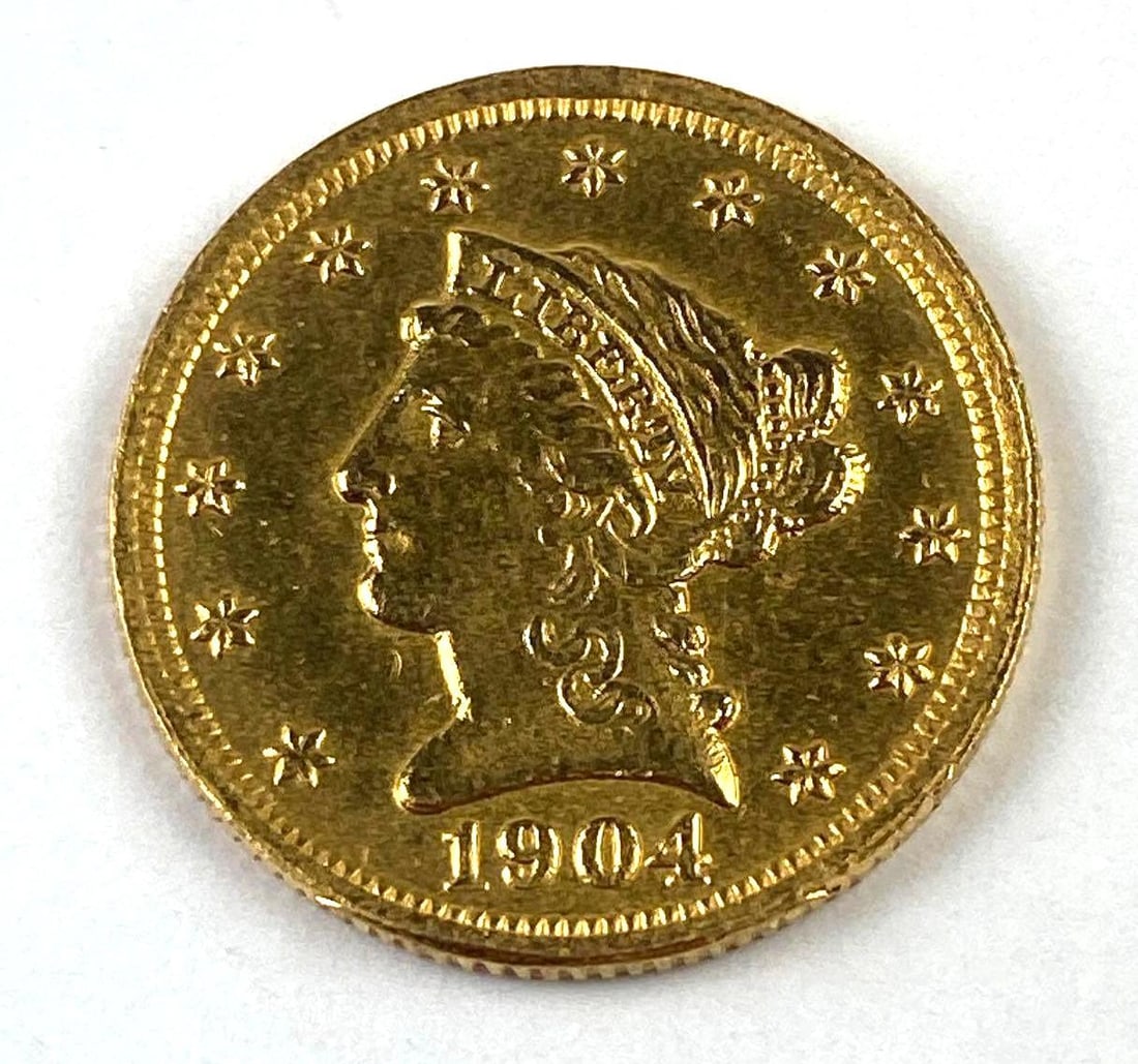 1904 $2.50 US Liberty Head Gold Coin: 1904 $2.50 US Liberty Head Gold Coin