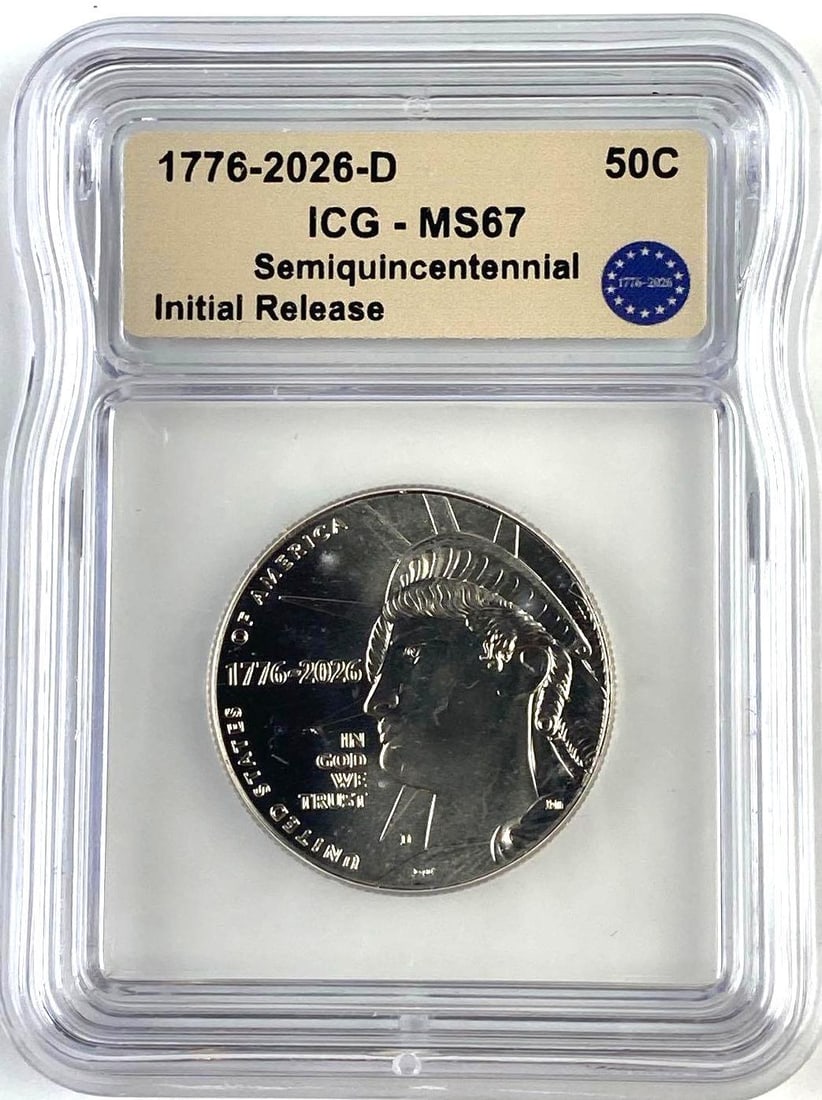 1776-2016 D US Semi Quincentennial Liberty Half Dollar ICG MS67: 1776-2016 D US Semi Quincentennial Liberty Half Dollar ICG MS67 initial release.