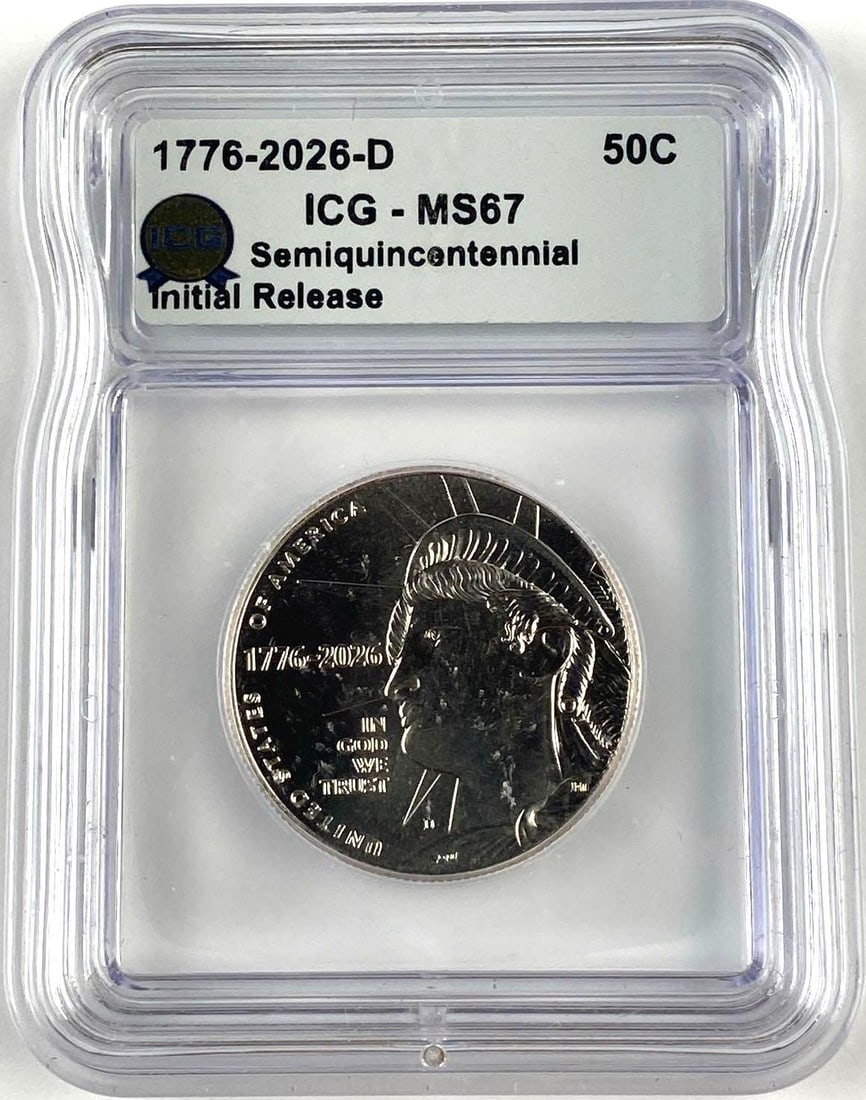 1776-2016 D US Semi Quincentennial Liberty Half Dollar ICG MS67: 1776-2016 D US Semi Quincentennial Liberty Half Dollar ICG MS67 Initial Release