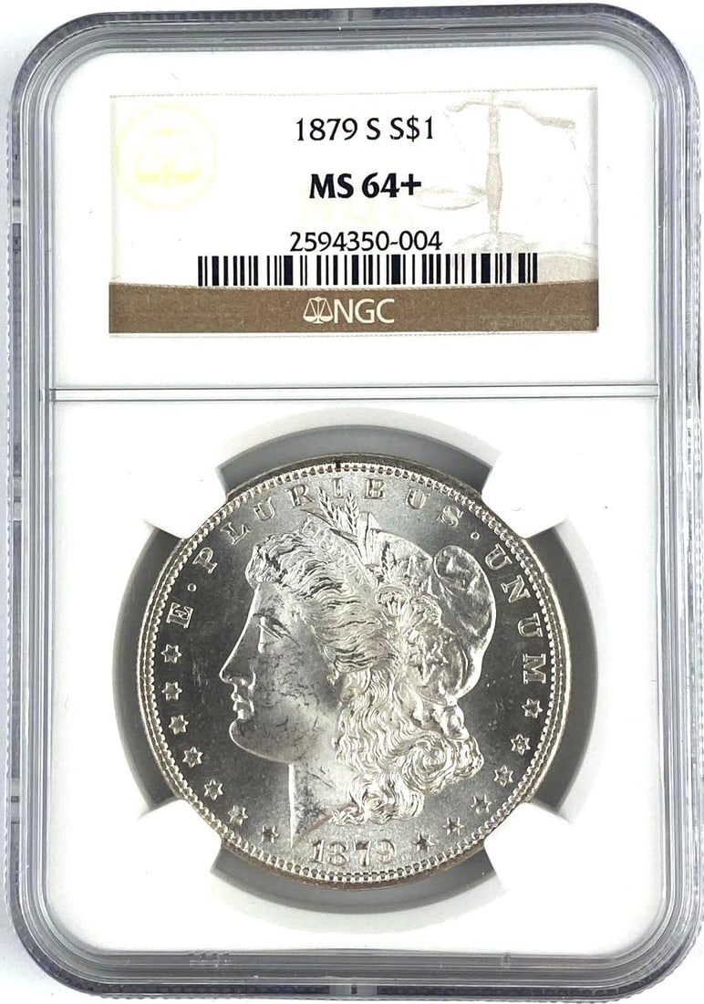 1879 S US Morgan Silver Dollar NGC MS64+ (1 of 2)