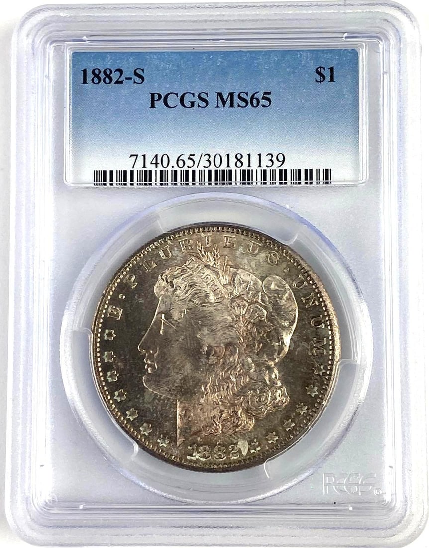 1882 S US Morgan Silver Dollar PCGS MS65 (1 of 2)