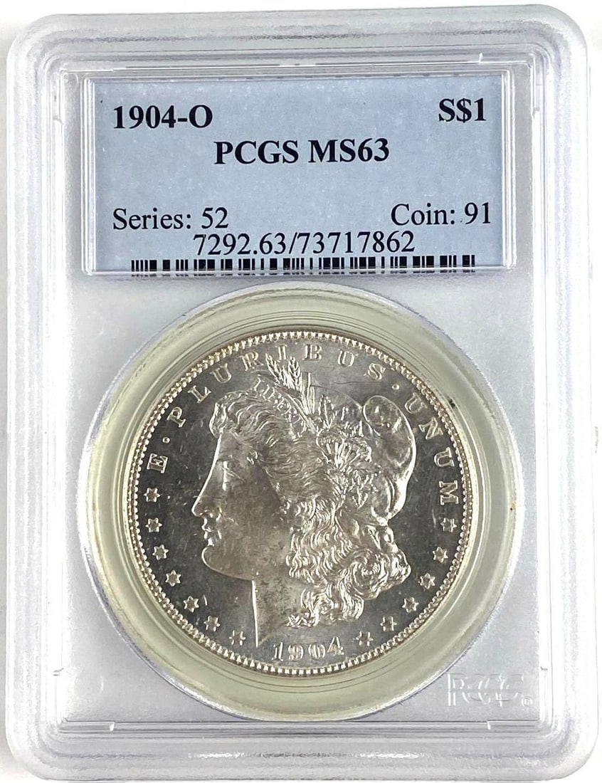 1904 O US Morgan Silver Dollar PCGS MS63 (1 of 2)