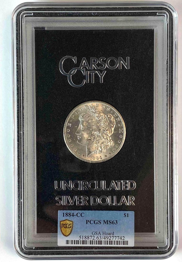 GSA 1884-CC PCGS MS63 US Morgan Silver Dollar: GSA 1884-CC PCGS MS63 US Morgan Silver Dollar