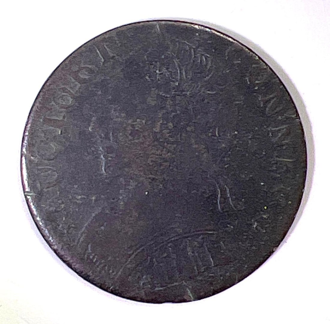 Colonial Copper 1788 1/2 Penny Connecticut Mailed Bust Left INDE ET LIB KM 22.3: KM 22.3