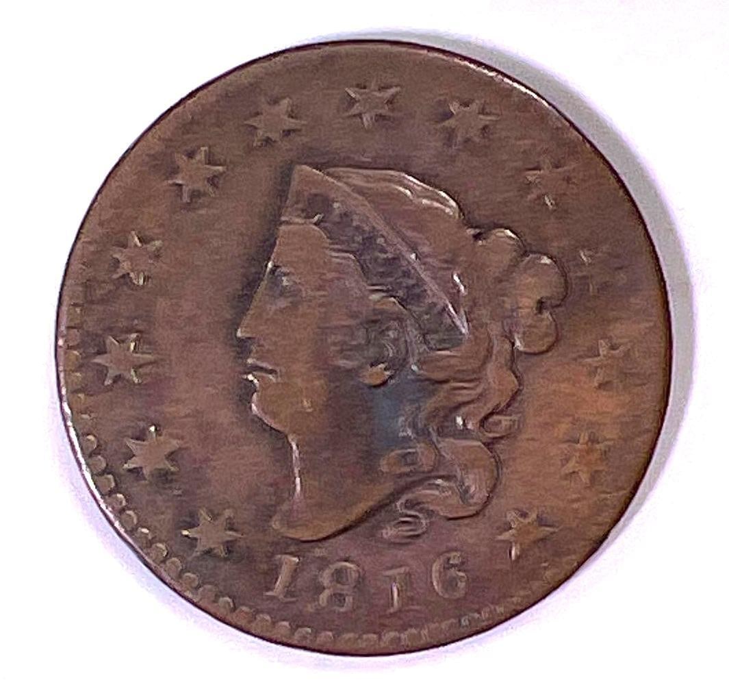 1816 Classic Head Large Cent: VF
