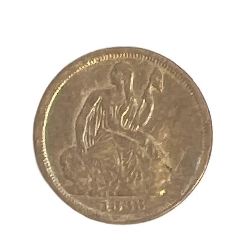 1838 O Seated Half Dime: VF Details