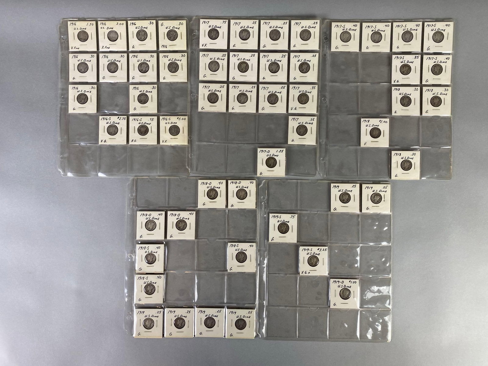 Group of 50+ Mercury Dimes (1 of 4)