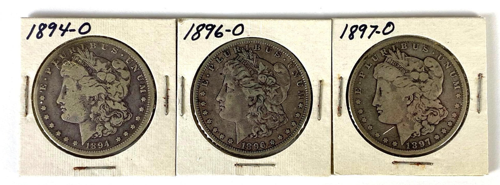Group of (3) 1890s US Morgan Silver Dollars (1 of 2)