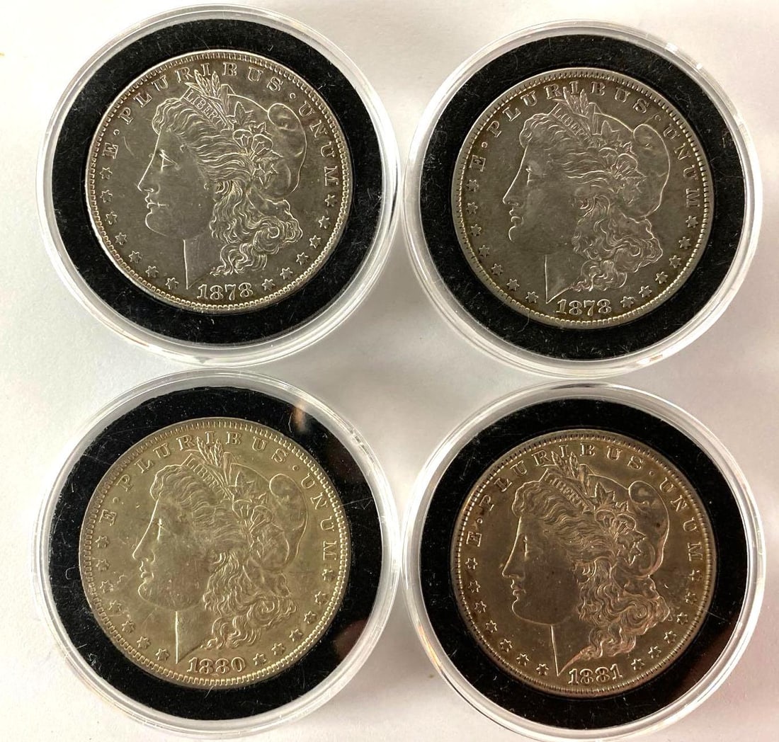 Group of (4) US Morgan Silver Dollars (1 of 2)