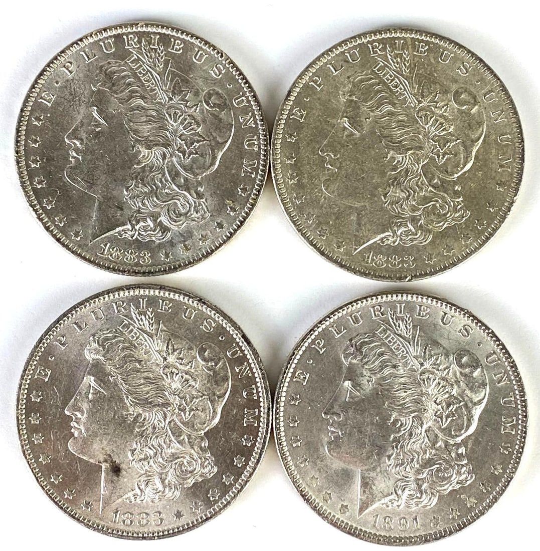 Group of (4) US Morgan Silver Dollars (1 of 2)