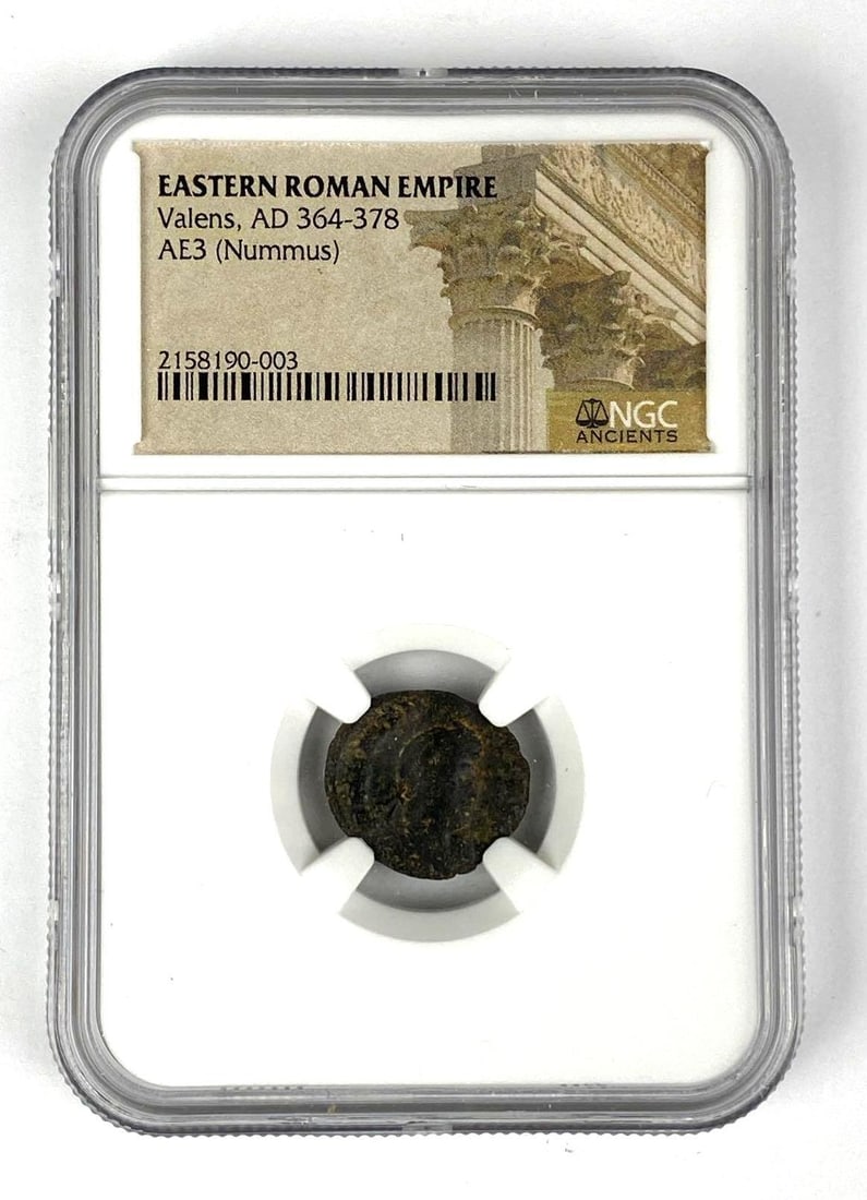 AD 364-378 Eastern Roman Empire Valens AE3 Nummus NGC Ancients: AD 364-378 Eastern Roman Empire Valens AE3 Nummus NGC Ancients