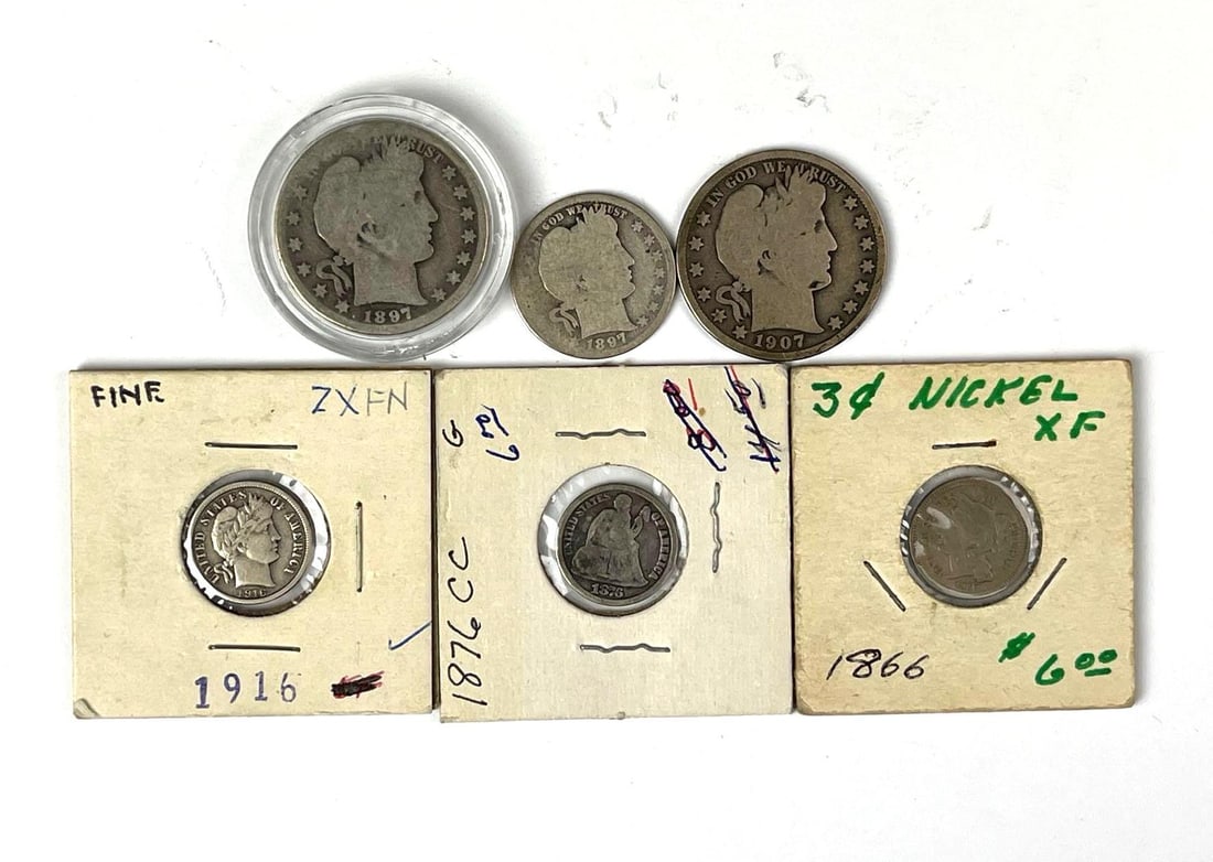 Group of 6 Assorted US Coins (1 of 2)
