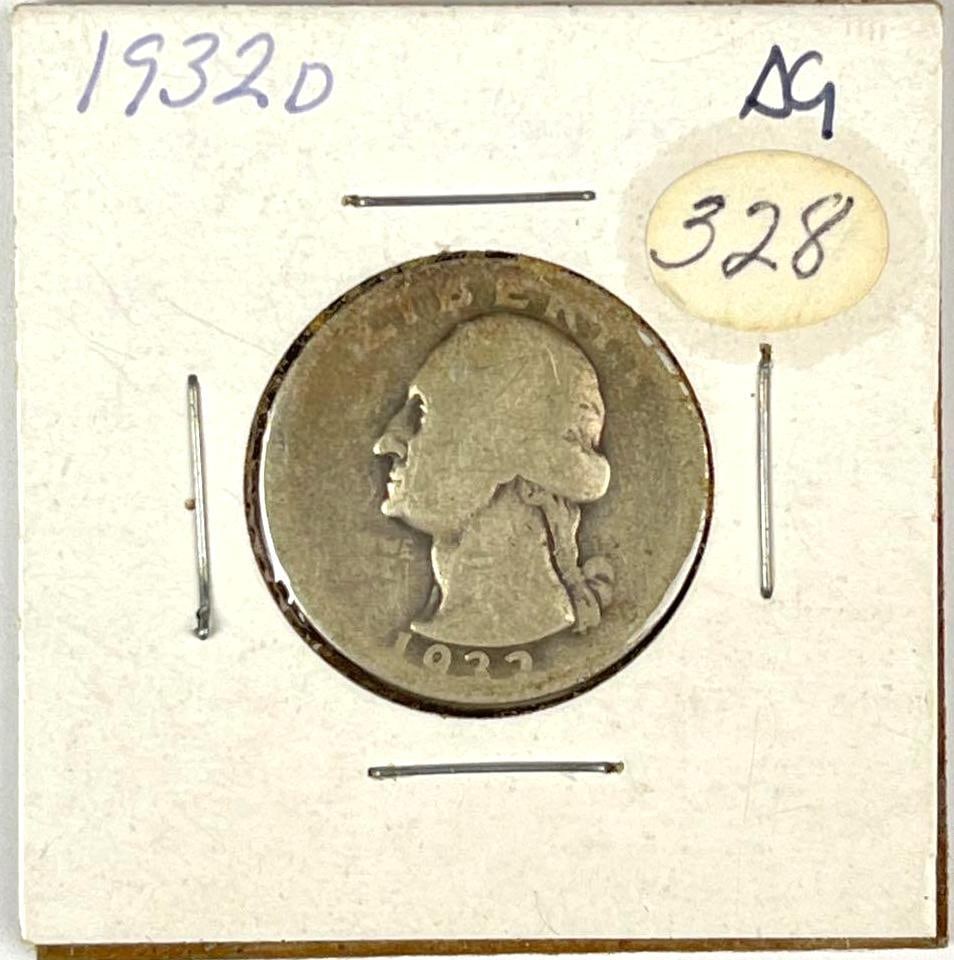 1932 D US Washington Silver Quarter (1 of 2)