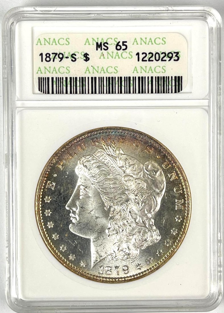 1879 S US Morgan Silver Dollar ANACS MS65: 1879 S US Morgan Silver Dollar ANACS MS65