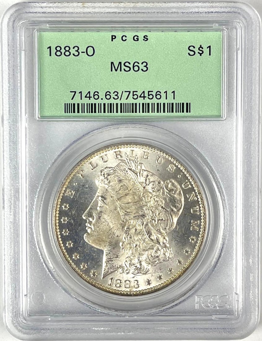 1883 O US Morgan Silver Dollar PCGS MS63: 1883 O US Morgan Silver Dollar PCGS MS63