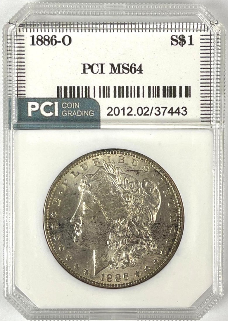 1886 O US Morgan Silver Dollar PCI MS64: 1886 O US Morgan Silver Dollar PCI MS64