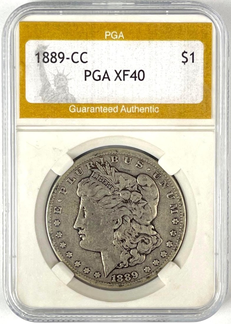 1889 US CC Morgan Silver Dollar PGA XF40: 1889 US CC Morgan Silver Dollar PGA XF40