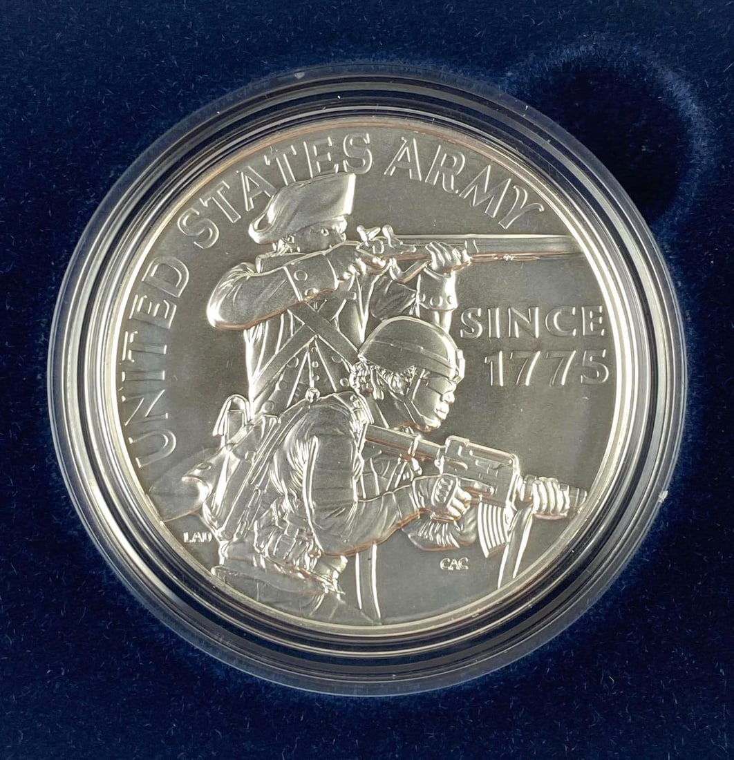 United State Mint 1 Oz .999 Silver Armed Forces Medal US Army Round: United State Mint 1 Oz .999 Silver 1776 US Army Round