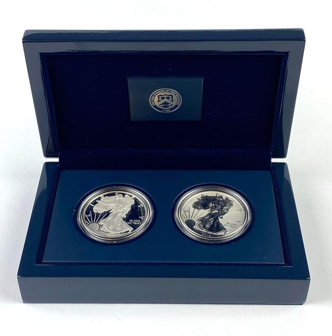 2012 United States Mint US 2 Oz American Silver Eagle San Francisco Proof Set: 2012 United States Mint US 2 Oz American Silver Eagle San Francisco Proof Set with COA