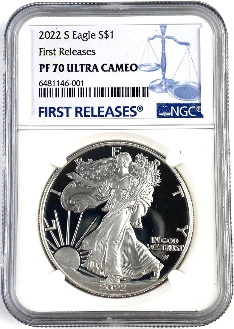 2022 S PROOF US 1 Oz American Silver Eagle NGC PF70 Ultra CAMEO (1 of 2)
