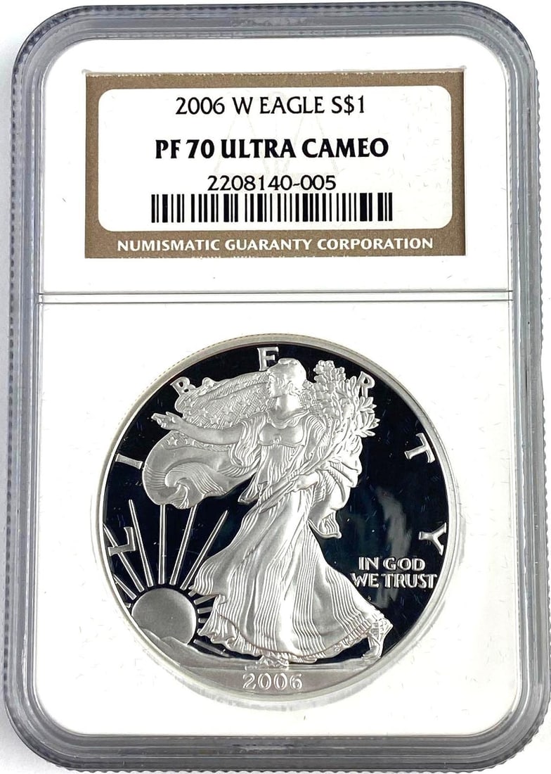 2006 W PROOF US 1 Oz American Silver Eagle NGC PF70 Ultra CAMEO: 2006 W US 1 Oz American Silver Eagle NGC PF70 Ultra CAMEO