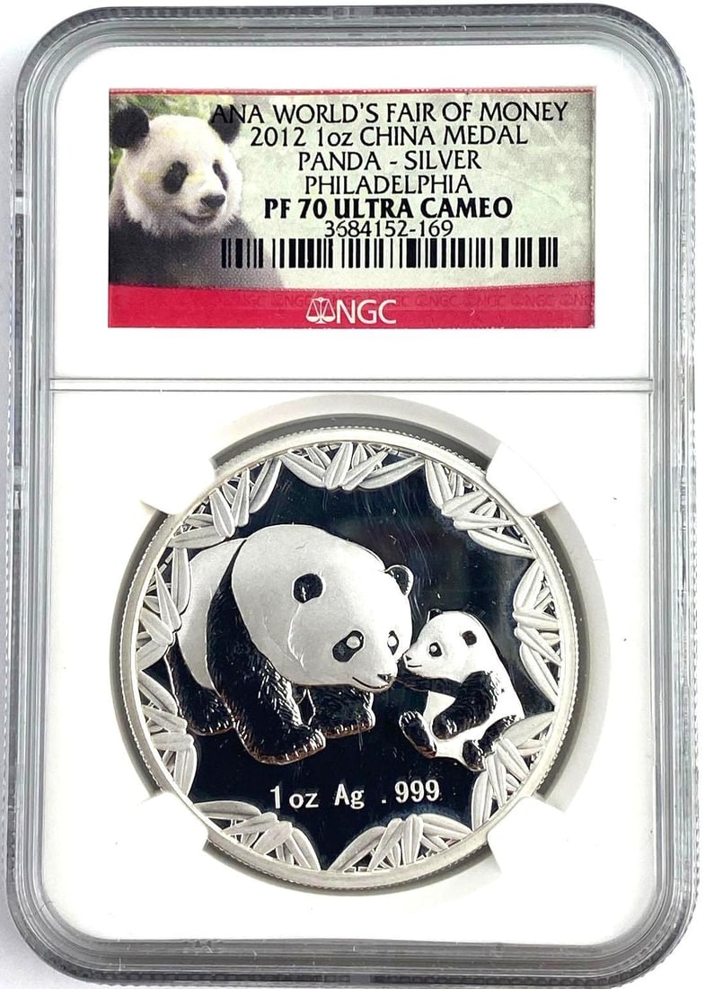 2012 Chinese 1 Oz .999 Silver Panda NGC PF70 Ultra CAMEO (1 of 2)