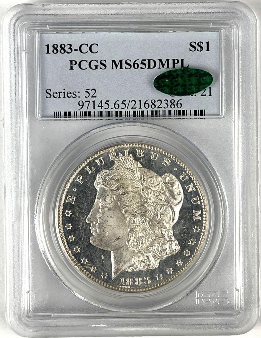 1883 US CC Morgan Silver Dollar PCGS MS65 DMPL: 1883 US CC Morgan Silver Dollar PCGS MS65 DMPL