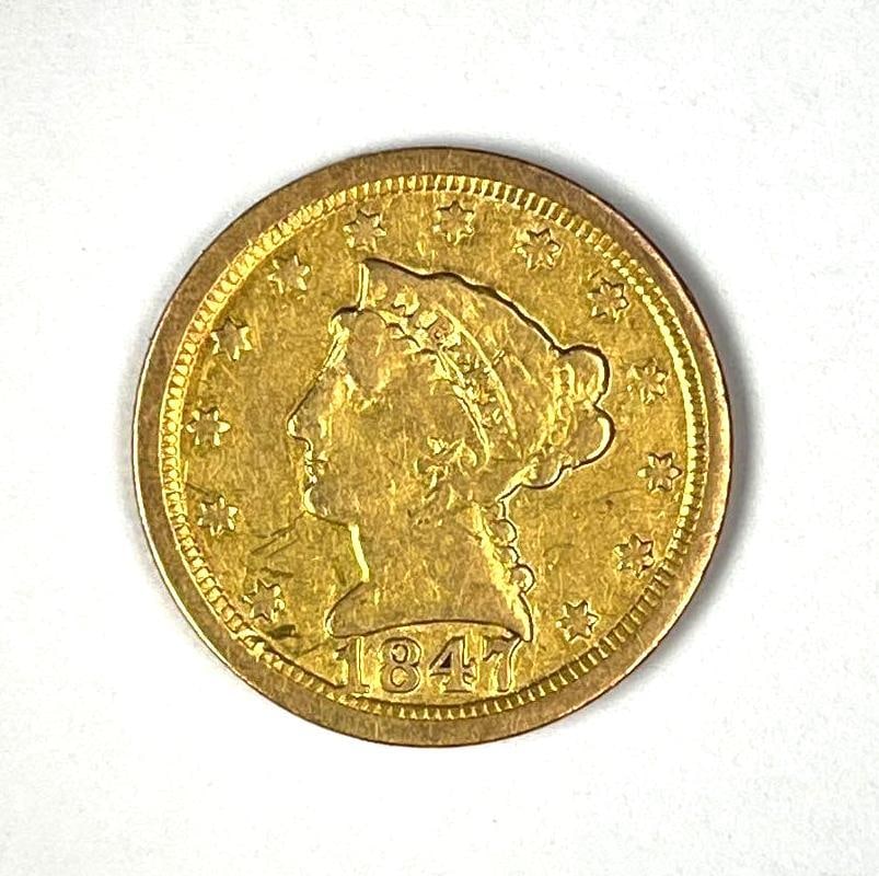1847 O US $2.50 Liberty Head Gold Coin (1 of 2)