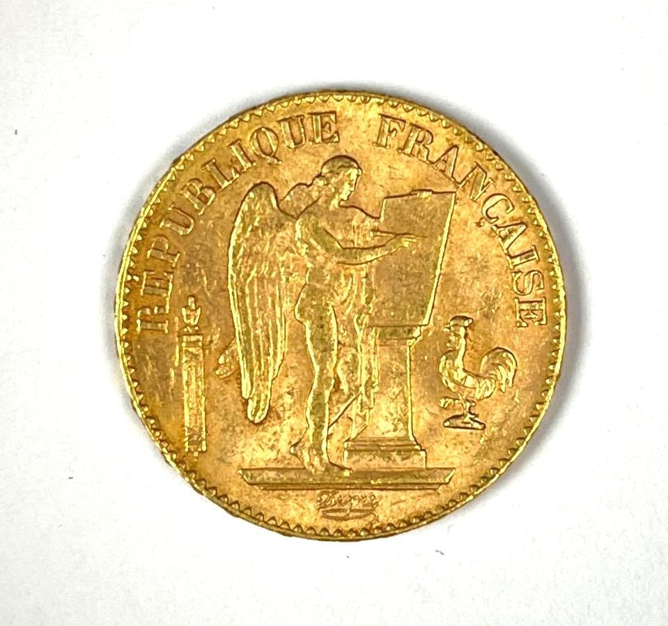 1897 Republique Francaise 20 Franc Lucky Angel Gold Coin: 1897 Republique Francaise 20 Franc Lucky Angel Gold Coin