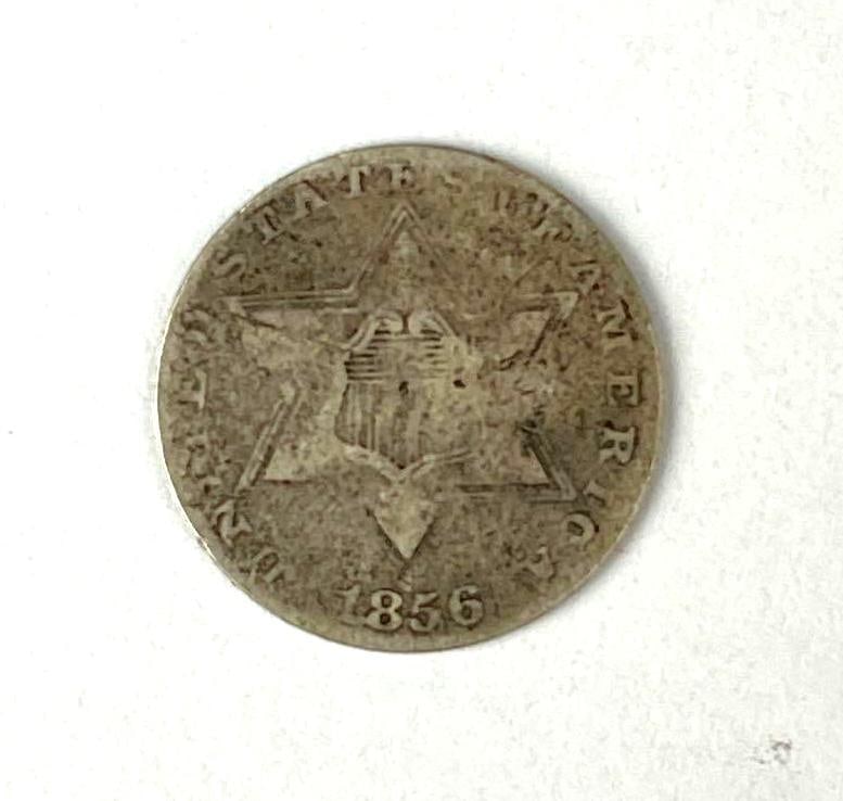 1856 US Three Cent Silver Nickel - 2